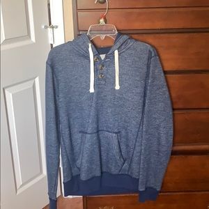Blue Henley thick hoodie